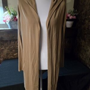 Cyrus Women's Camel Open Front Cardigan